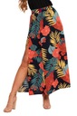 Женская элегантная юбка с разрезом MAXI и эластичными цветами MORAJ XL
