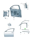 SKODA SUPERB II ЗОВНІШНЯ НАКЛАДКА УЩІЛЬНЮВАЧ ПЕРІД ПРАВИЙ OE 3T0837476A  (18302182385) фото min 9