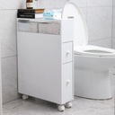 Kúpeľňová konzola MDF Toaletná skrinka na kolieskach s 2 bielymi zásuvkami Značka iná