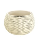Цветочный горшок Splofy Bowl DKSP370, Просперпласт кремовый