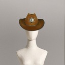 Ženy Muži Western Cowboy Klobúk Vonkajší slnečný klobúk Roll Dominujúca farba prehľadná