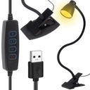 Светодиодная настольная лампа с зажимом для чтения, гибкий для USB-настольного зажима