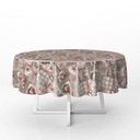 РОЖДЕСТВЕНСКАЯ КЛЕЕНКА СКАТЕРТЬ РОЖДЕСТВЕНСКИЙ ТОЛСТЫЙ КРУГ 120 см