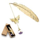 ЗАКЛАДКА ИЗ ПЕРО ГОТОВЫЙ ПОДАРОК ​​НА ДЕНЬ УЧИТЕЛЯ ЭЛЕГАНТНЫЙ 3D