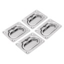СТАЛЬ НЕРЖАВІЙКА 4PCS SQUARE FLUSH RING PULL DECK COVER HANDLE FOR BOAT SHIP  (18415272001) фото min 5
