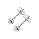 СЕРЕБРЯНЫЕ ШАРОВЫЕ СЕРЬГИ, ХИРУРГИЧЕСКАЯ СТАЛЬ, ШПИЛЬКИ 4 ММ.