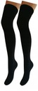 Женские хлопковые носки выше колена, черные, 35–38