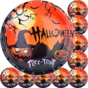 ТАРЕЛКИ ДЛЯ ХЭЛЛОУИНА МАЛЕНЬКАЯ ТАРЕЛКА 10 ШТ. ОДНОРАЗОВЫЕ БУМАЖНЫЕ ТЫКВЫ УЖАСНЫЕ
