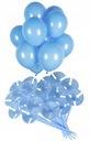 Воздушные шары + палочки с корзинками пастельно-голубые для дня рождения 12 шт.
