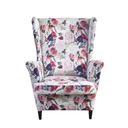 Pokrowiec na FOTEL USZAK wzór RÓŻOWE kwiaty