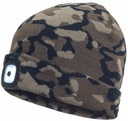 Теплая шапка со светодиодным фонариком 150 люмен USB камуфляж