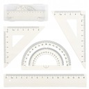 Набор металлических линеек Набор транспортировочных линеек Квадрат