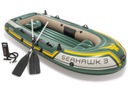 Понтон Seahawk 3-местный Intex 68380, весла + насос