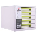 Бело-зеленый контейнер с 5 ящиками, серия RIO Deli Z01053