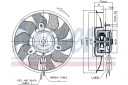 VENTILATEUR RADIATEUR NISSENS 4A0959455C 96068060 9photo 14
