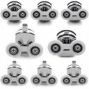 ДВОЙНЫЕ РОЛИКИ РОЛИКОВЫЕ КОЛЕСА ДЛЯ ДУШЕВОЙ КАБИНЫ КОМПЛЕКТ КОЛЕС 25ММ