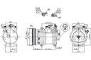 NISSENS COMPRESOR DE ACONDICIONADOR KIA PICANTO II 1.0 1.0LPG 05.11-03.17 