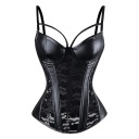 Черный корсет + подвязки + стринги, размер XL/XXL