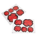 5 PIECES RACKS RED STICKERS NA DOOR CAR PROTECTION PERID ZARYSOWANIEM WETTING STICKERS  photo 7