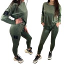 ВЕЛУРОВЫЙ СПОРТИВНЫЙ КОСТЮМ DS77 С ЛОГОТИПОМ Оливковый, размер XL