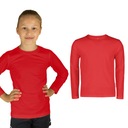 КРАСНАЯ БЛУЗКА ИЗ 100% ХЛОПКА ОДНОРОДНАЯ КРАСНАЯ С ДЛИННЫМ РУКАВОМ ДЛЯ ДЕТЕЙ 98СМ