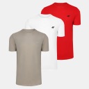 4F ФУТБОЛКА МУЖСКАЯ НАБОР ФУТБОЛОК ИЗ 3 ПРЕДМЕТОВ