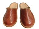 Мужские кожаные тапочки, коричневые тапочки, 40-46 ЕС
