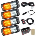 4X 24 LED STROBOSKOPY WARNINGS AUTOMOTIVE LIGHTS STROBOSKOPOWE 12/24V  photo 8