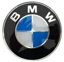 BMW EMBLEMA INSIGNIA LOGOTIPO CROMO NEGRO NIEB 65MM 