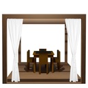 ZASŁONY OGRODOWE 2szt z ZAMKIEM 310X220 - TUNEL