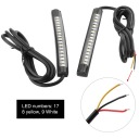 1 ПАРА МОТОЦИКЛ АВТО ЕЛАСТИЧНА 17 ДІОДНА НАКЛАДКА SWIETLNA LED (СВІТЛОДІОД) 2U  фото 8