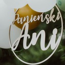 Koło z napisem wieczór panieński