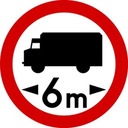 Знак B-17 Въезд запрещен для транспортных средств длиной - Folia