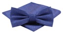 Мужской галстук-бабочка с нагрудным платком Alties - Синий Меланж
