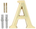 БУКВА А ДЛЯ ДОМА, ЛАТУНЬ 10 СМ, ЗОЛОТАЯ БУКВА