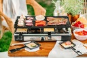 Barbecue, raclette, tradycyjny stołowy grill elektryczny na 8 osób, opieka Wysokość produktu 13.5 cm