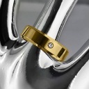 ЗОЛОТОЕ ОБРУЧАЛЬНОЕ КОЛЬЦО КО4 С ФАСКОЙ СТАЛЬ 316L 1 ШТ.