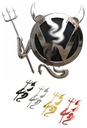 НАКЛЕЙКА DEVIL DEVIL VW ДЛЯ ЛОГОТИПА, ЭМБЛЕМЫ БРЕНДА АВТОМОБИЛЯ, ЗАДНЕЙ ДВЕРИ