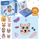 РАЗВИВАЮЩАЯ МАГНИТНАЯ ИГРА «МОРДКИ ЖИВОТНЫХ» ЦВЕТНЫЙ НАБОР 77