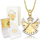 Золотая цепочка с медальоном 333 Ангел, Причастие, Крещение, Гравировка