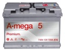 Аккумулятор A-mega Premium 74Ач 720А P+
