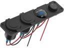 ГНІЗДА АВТОМОБІЛЬНИЙ ПАНЕЛЬ 4W1 ЗАРЯДНИЙ ПРИСТРІЙ USB-C QC 3.0 ВОЛЬТМЕТР ПЕРЕМИКАЧ  фото 12