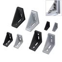 Разъем — угол 90 градусов, одинарный серебристый V-образный паз