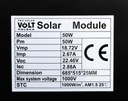 СОЛНЕЧНАЯ ПАНЕЛЬ СОЛНЕЧНАЯ БАТАРЕЯ 50ВТ 12В РЕГУЛЯТОР