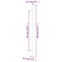 VIDAXL РУЧКИ DO SZAFEK, 10 SZT., CZARNE, 320 MM, СТАЛЬ НЕРЖАВЕЙКА  фото 8