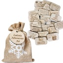 ИНДИВИДУАЛЬНЫЙ НАБОР АДВЕНТ-ЗАДАНИЙ ДЕРЕВЯННЫЙ В ДЖУТОВОМ СУМОЧКЕ ИМЕННО