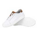 Buty męskie skórzane 2109 białe z brązem 44 Kod producenta 2109 F/BIA/1337 44