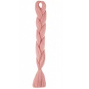 WŁOSY PASMA SYNTETYCZNE KOLOROWE WARKOCZYKI PUDROWY RÓŻ S1-123 60CM