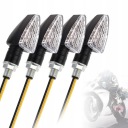 4x дымчатые светодиодные сигналы поворота мотоцикла 12V Homologation