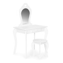 Toaletný stolík pre dievčatko Drevená zásuvka na kozmetiku ZRKADLO TABURETKA Minimálny vek dieťaťa 3